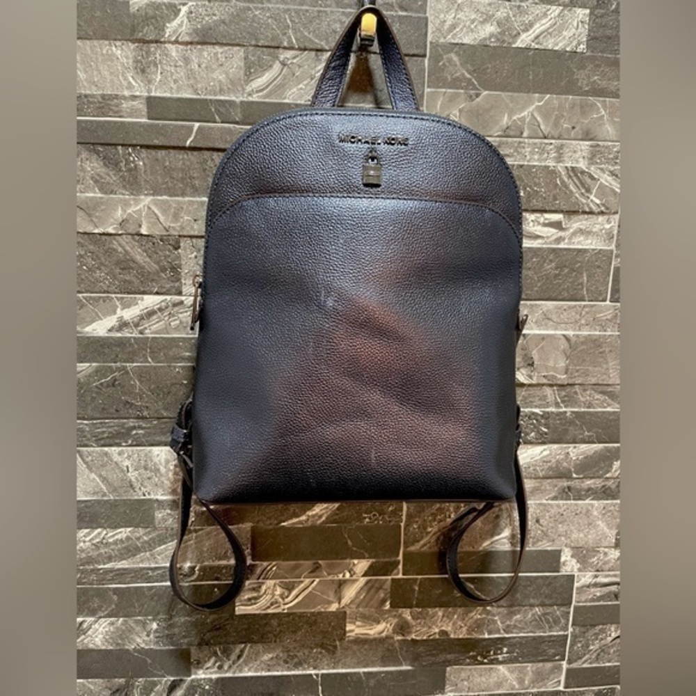 Michael Kors Navy Blue Leather Backpack